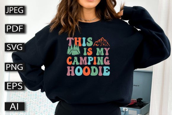 Camping Hoodie Typography Design: Outdoor Adventure Aesthetic