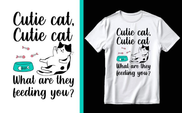 Cute Cat T-Shirt Design: A Graphic Designer's Playful Asset