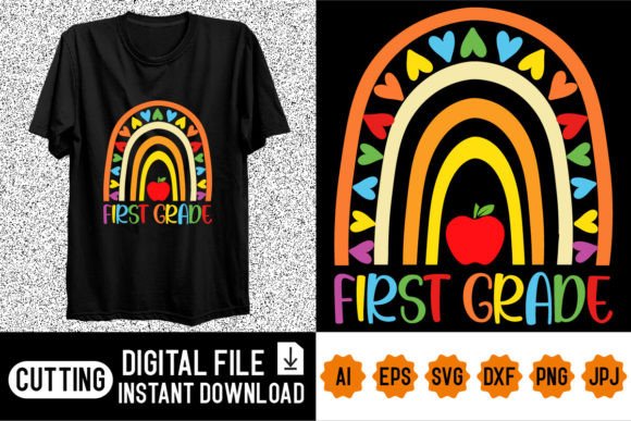 Cute First Grade Back to School Shirt Design for 2024 Projects