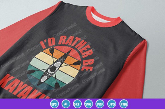 Kayaking Typography Tee Shirt Design: A Vintage Vector Collection