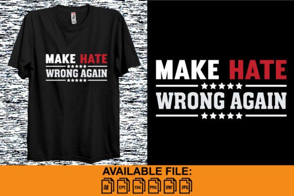 Make Hate Wrong Again T-shirt Design: A Statement for Modern Creators