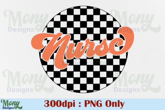 Nurse PNG: Retro Checkered Design for Creative Projects