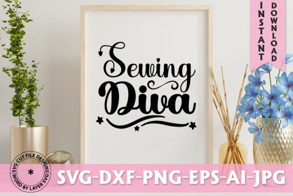 Sewing Diva SVG Design: A Professional Creative Asset