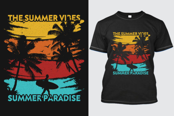 Summer T-shirt Design 19: A Vector Asset for Vibrant Projects