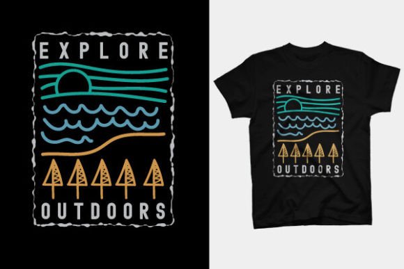 T SHIRRT DESIGN - EXPLORE OUTDOOR: Creative Assets for Modern Apparel