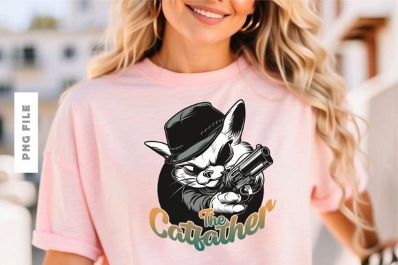The Catfather T-shirt Design: A Premium Creative Asset